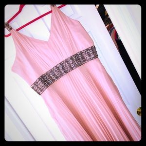 Pale Pink Cocktail Midi Dress